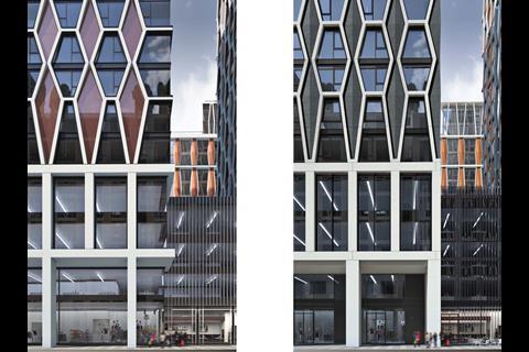 New Scotland Yard by Squire and Partners - consented scheme on left and rejected proposal on right